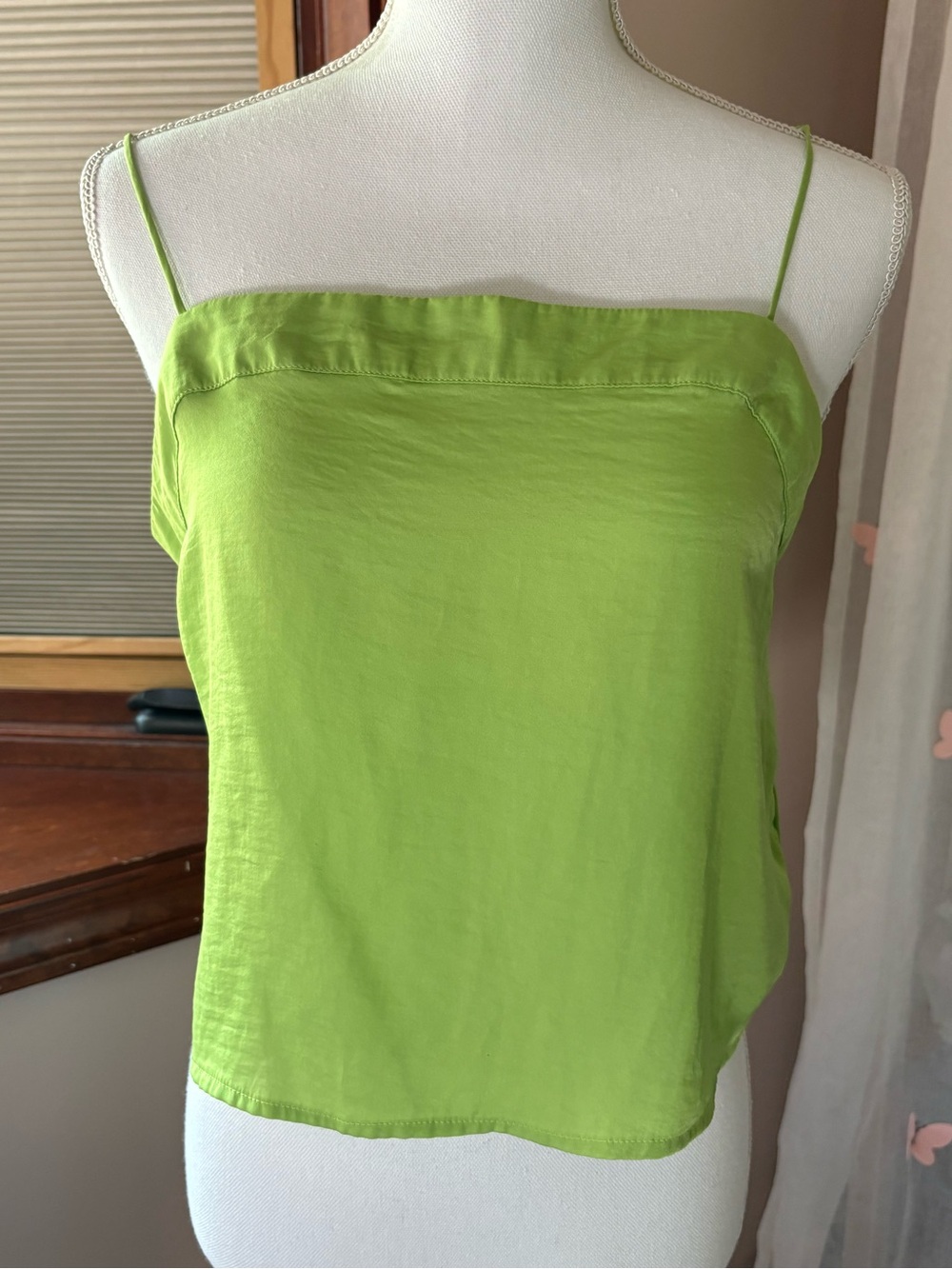 Urban Outfitters Lime Green Square Neck Crop Top